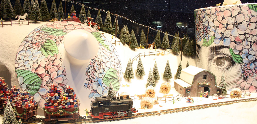 Un escaparate de Navidad de Selfridges.