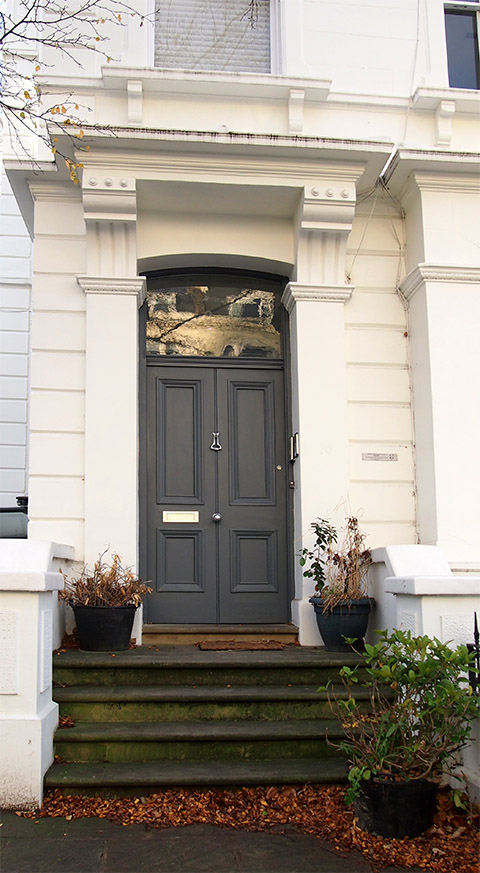 Casas de Hampstead puerta gris