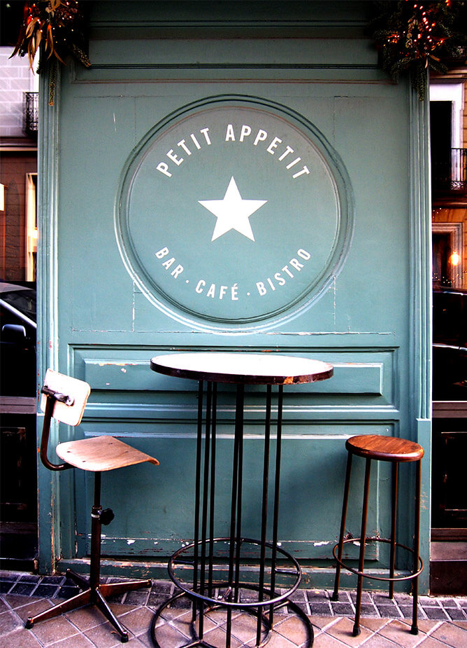 Entrada a Petit Appetit.